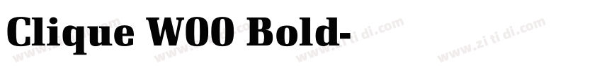 Clique W00 Bold字体转换